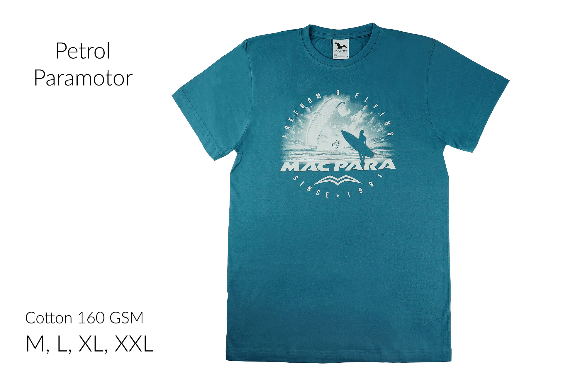 T-Shirt - Petrol - Paramotor - Cotton 160 GSM